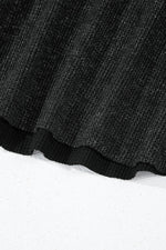 Load image into Gallery viewer, Smoke Green Acid Wash Waffle Knit Buttoned Neckline Long Sleeve Top - Fashion Queen -  27
