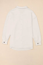 Load image into Gallery viewer, Solid Textured Flap Pocket Buttoned Shacket - Fashion Queen -  12
