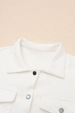 Load image into Gallery viewer, Solid Textured Flap Pocket Buttoned Shacket - Fashion Queen -  13

