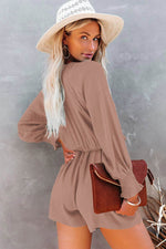 Load image into Gallery viewer, Tie Knot Puff Long Sleeve Romper - Fashion Queen -  2
