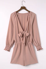 Load image into Gallery viewer, Tie Knot Puff Long Sleeve Romper - Fashion Queen -  4
