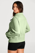 Load image into Gallery viewer, Valerian Quarter Zip Stand Neck Kangaroo Pocket Sweatshirt - Fashion Queen -  17
