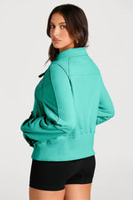 Load image into Gallery viewer, Valerian Quarter Zip Stand Neck Kangaroo Pocket Sweatshirt - Fashion Queen -  19
