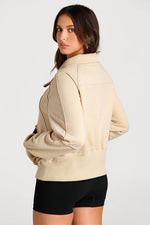 Load image into Gallery viewer, Valerian Quarter Zip Stand Neck Kangaroo Pocket Sweatshirt - Fashion Queen -  22
