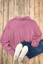 Load image into Gallery viewer, Valerian Quarter Zip Stand Neck Kangaroo Pocket Sweatshirt - Fashion Queen -  25
