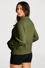 Load image into Gallery viewer, Valerian Quarter Zip Stand Neck Kangaroo Pocket Sweatshirt - Fashion Queen -  8
