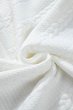 Load image into Gallery viewer, White Cable Textured Loose Plus Size Sweatshirt - Fashion Queen -  9
