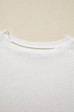 Load image into Gallery viewer, White Casual Textured Tee and Drawstring Shorts Set - Fashion Queen -  15
