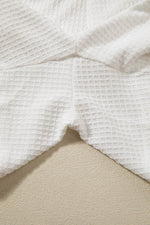 Load image into Gallery viewer, White Casual Textured Tee and Drawstring Shorts Set - Fashion Queen -  20
