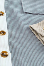 Load image into Gallery viewer, White Color Block Button Shirt with Pocket - Fashion Queen -  8
