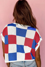 Load image into Gallery viewer, White Color Block Cap Sleeve Sweater - Fashion Queen -  2
