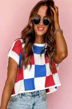 Load image into Gallery viewer, White Color Block Cap Sleeve Sweater - Fashion Queen -  3
