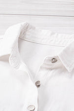 Load image into Gallery viewer, White Contrast Leopard Denim Jacket - Fashion Queen -  14
