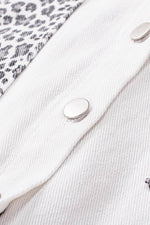 Load image into Gallery viewer, White Contrast Leopard Denim Jacket - Fashion Queen -  15
