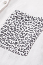 Load image into Gallery viewer, White Contrast Leopard Denim Jacket - Fashion Queen -  16
