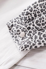 Load image into Gallery viewer, White Contrast Leopard Denim Jacket - Fashion Queen -  19
