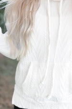 Load image into Gallery viewer, White Cowl Neck Textured Sweatshirt - Fashion Queen -  7
