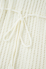 Load image into Gallery viewer, White Crochet Fishnet Fringed Edge V Neck Beach Cover Up - Fashion Queen -  14
