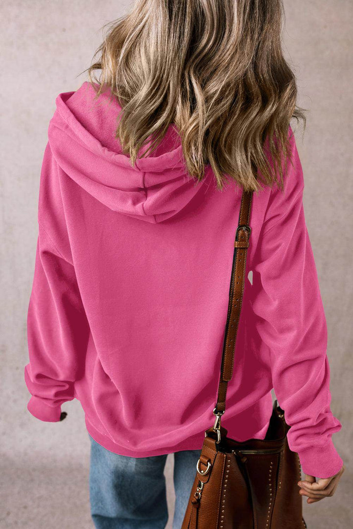 White Fleece Lined Kangaroo Pocket Drawstring Chunky Hoodie - Fashion Queen -  11