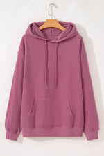 Load image into Gallery viewer, White Fleece Lined Kangaroo Pocket Drawstring Chunky Hoodie - Fashion Queen -  14
