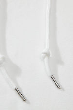 Load image into Gallery viewer, White Fleece Lined Kangaroo Pocket Drawstring Chunky Hoodie - Fashion Queen -  23
