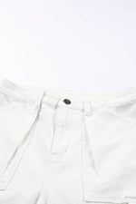 Load image into Gallery viewer, White High Waist Straight Leg Cargo Pants with Pockets - Fashion Queen -  7

