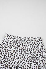 Load image into Gallery viewer, White Leopard Frayed Hem Denim Shorts - Fashion Queen -  10
