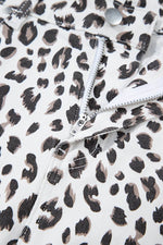 Load image into Gallery viewer, White Leopard Frayed Hem Denim Shorts - Fashion Queen -  8
