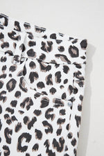 Load image into Gallery viewer, White Leopard Frayed Hem Denim Shorts - Fashion Queen -  9
