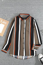 Load image into Gallery viewer, White Navy Striped Modern Women Shirt - Fashion Queen -  23

