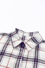 Load image into Gallery viewer, White Oversized Plaid Pattern Shacket with Slits - Fashion Queen -  11
