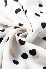 Load image into Gallery viewer, White Polka Dot Print Button Front V Neck Blouse - Fashion Queen -  14
