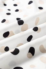 Load image into Gallery viewer, White Polka Dot Print Button Front V Neck Blouse - Fashion Queen -  15
