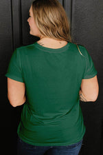 Load image into Gallery viewer, White Round Neck Rolled Sleeve Plus Size T-shirt - Fashion Queen -  8
