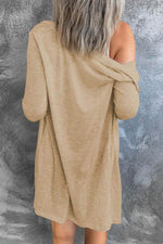 Load image into Gallery viewer, White Solid Color Open-Front Buttons Cardigan - Fashion Queen -  11
