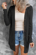 Load image into Gallery viewer, White Solid Color Open-Front Buttons Cardigan - Fashion Queen -  13
