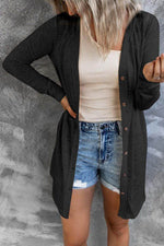 Load image into Gallery viewer, White Solid Color Open-Front Buttons Cardigan - Fashion Queen -  15
