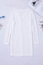 Load image into Gallery viewer, White Solid Color Open-Front Buttons Cardigan - Fashion Queen -  17
