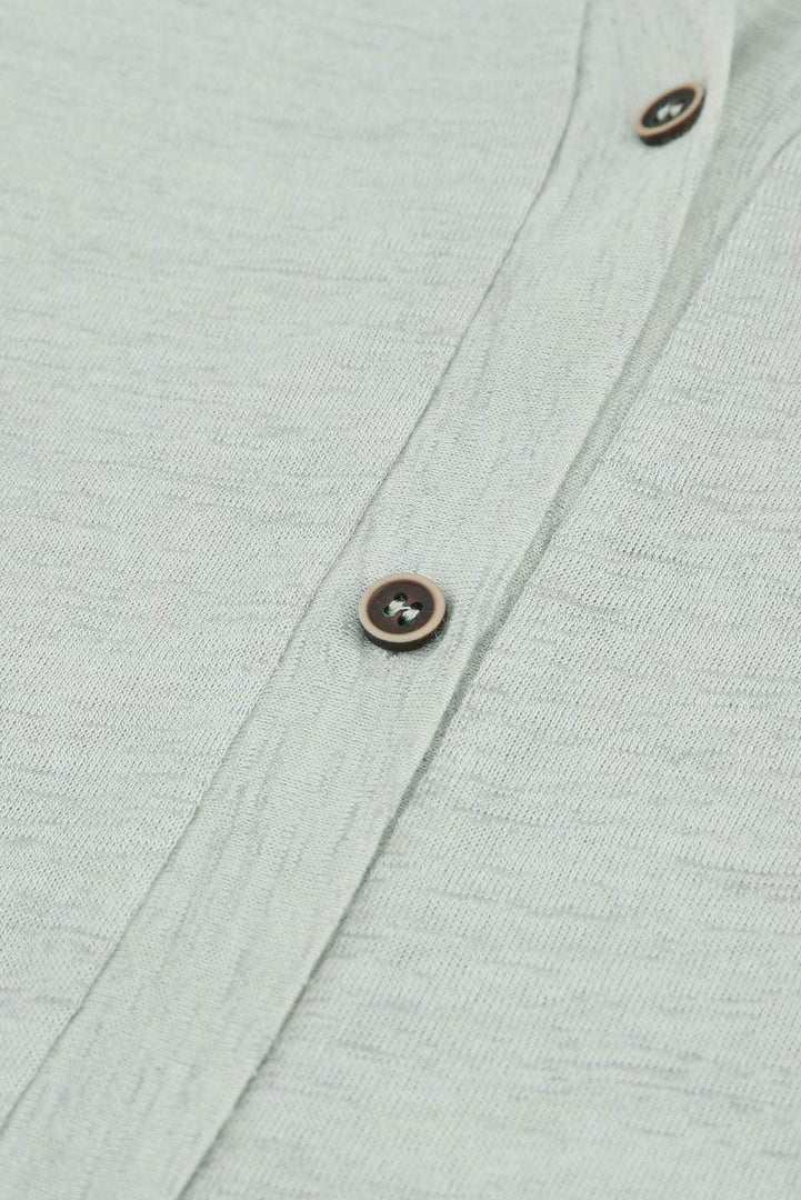 White Solid Color Open-Front Buttons Cardigan - Fashion Queen -  30
