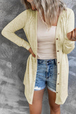Load image into Gallery viewer, White Solid Color Open-Front Buttons Cardigan - Fashion Queen -  9

