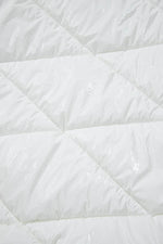 Load image into Gallery viewer, White Solid Quilted Hooded Zip Up Puffer Coat - Fashion Queen -  14
