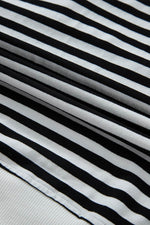 Load image into Gallery viewer, White Stripe Color Block Buttoned Crew Neck Oversized Sweatshirt - Fashion Queen -  11
