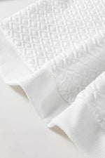 Load image into Gallery viewer, White Textured Puff Long Sleeve Round Neck Top - Fashion Queen -  9
