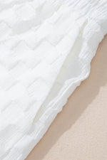 Load image into Gallery viewer, White Textured Split Neck Top and Drawstring Shorts Set - Fashion Queen -  20
