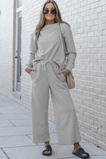 Load image into Gallery viewer, White Ultra Loose Textured 2pcs Slouchy Outfit - Fashion Queen -  6
