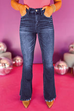 Load image into Gallery viewer, Wild Wind Medium Wash High Waist Split Flared Jeans - Fashion Queen -  1
