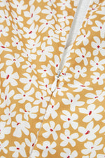 Load image into Gallery viewer, Yellow Floral Short Sleeve V Neck Frilly Tiered Mini Dress - Fashion Queen -  18
