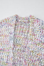 Load image into Gallery viewer, Yellow Multicolor Confetti Open Front Knit Cardigan - Fashion Queen -  10
