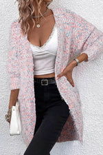 Load image into Gallery viewer, Yellow Multicolor Confetti Open Front Knit Cardigan - Fashion Queen -  11
