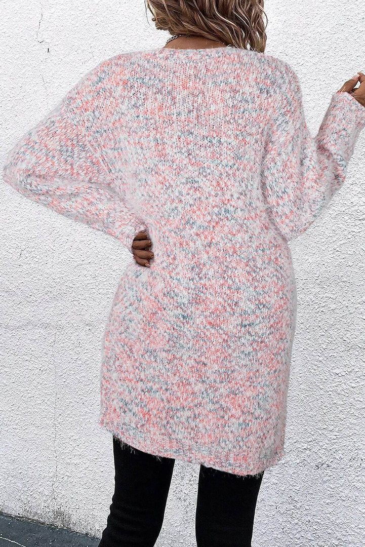 Yellow Multicolor Confetti Open Front Knit Cardigan - Fashion Queen -  12